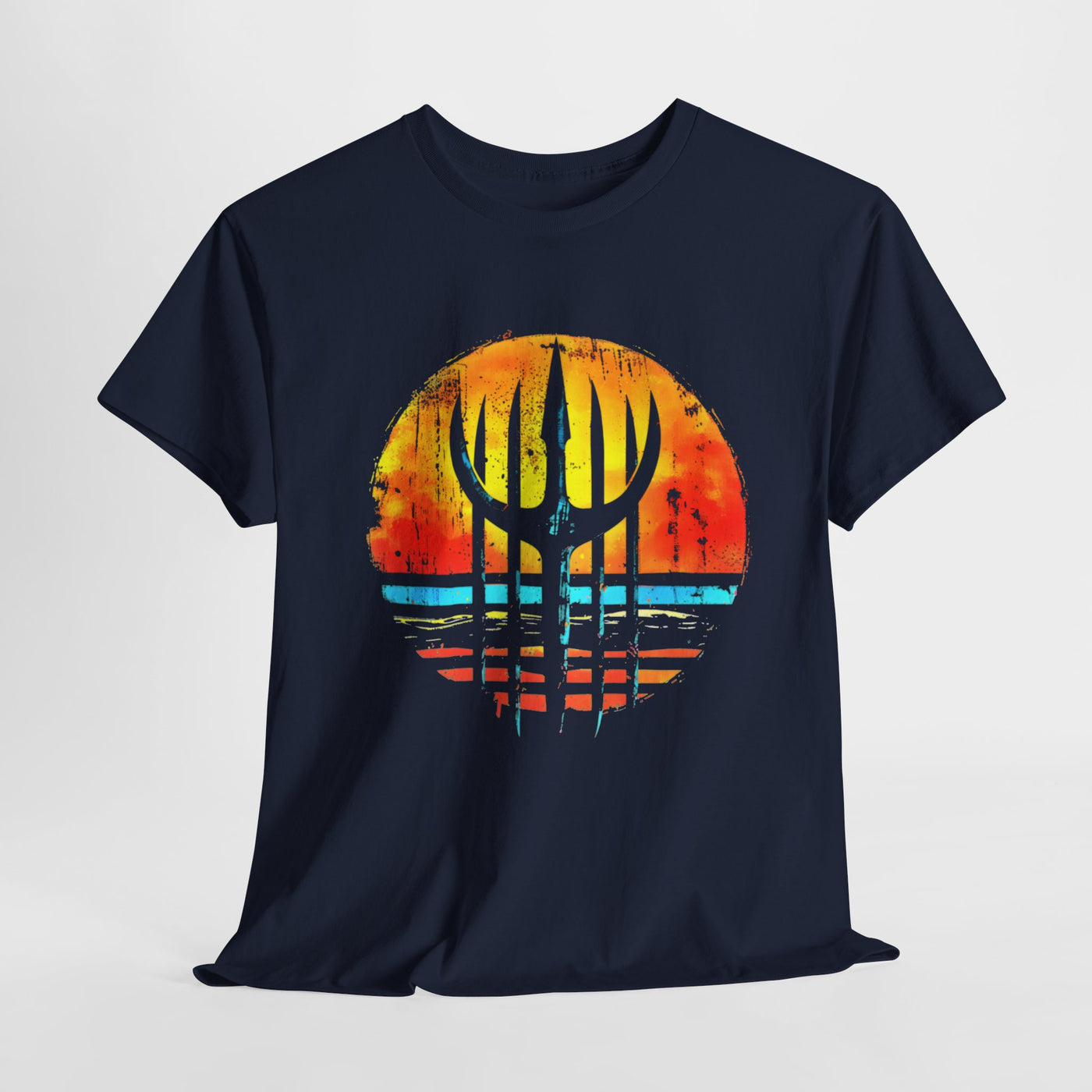 'Trident Sunset' Graphic T-shirt - Nautical-Inspired Premium Tee