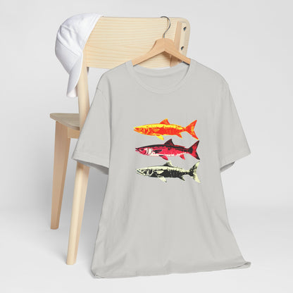 Three Warhol Style Herring Fish T-shirt design