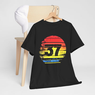 Favorite 37 Number Sunset T-Shirt | Unique Graphic Tee for Fans of Iconic Numbers