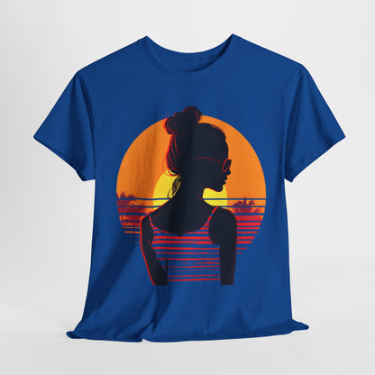 Sunset Beach Silhouette T-shirt design