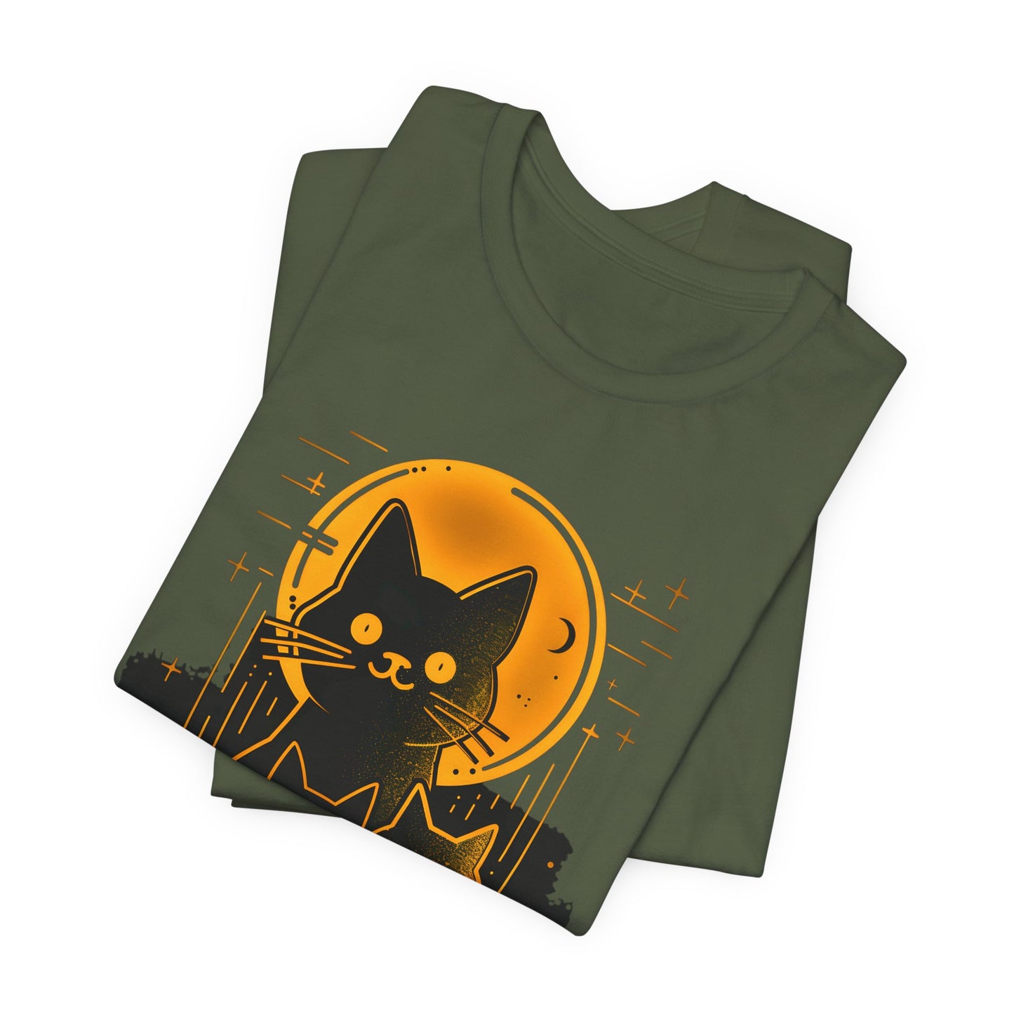 Three Cats Under the Moon T-shirt design