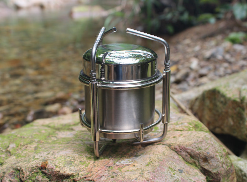 Camping Picnic Stove Outdoor Stainless Steel Liquid Alcohol Stove