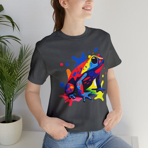Super frogs collection: Funny graphical dart frog in rainbow colors