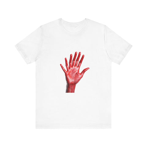 Red Zombie Hand With Too Many Fingers