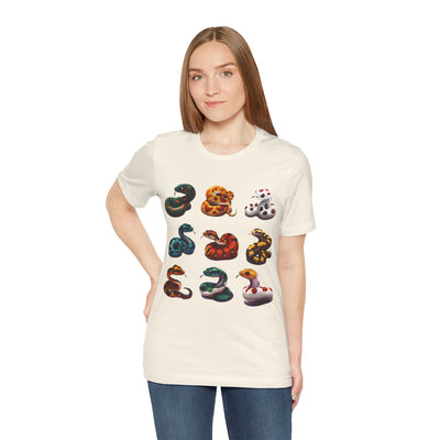 Nine Colorful Snakes T-shirt design