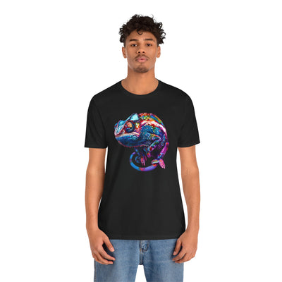 Purple chameleon t-shirt design