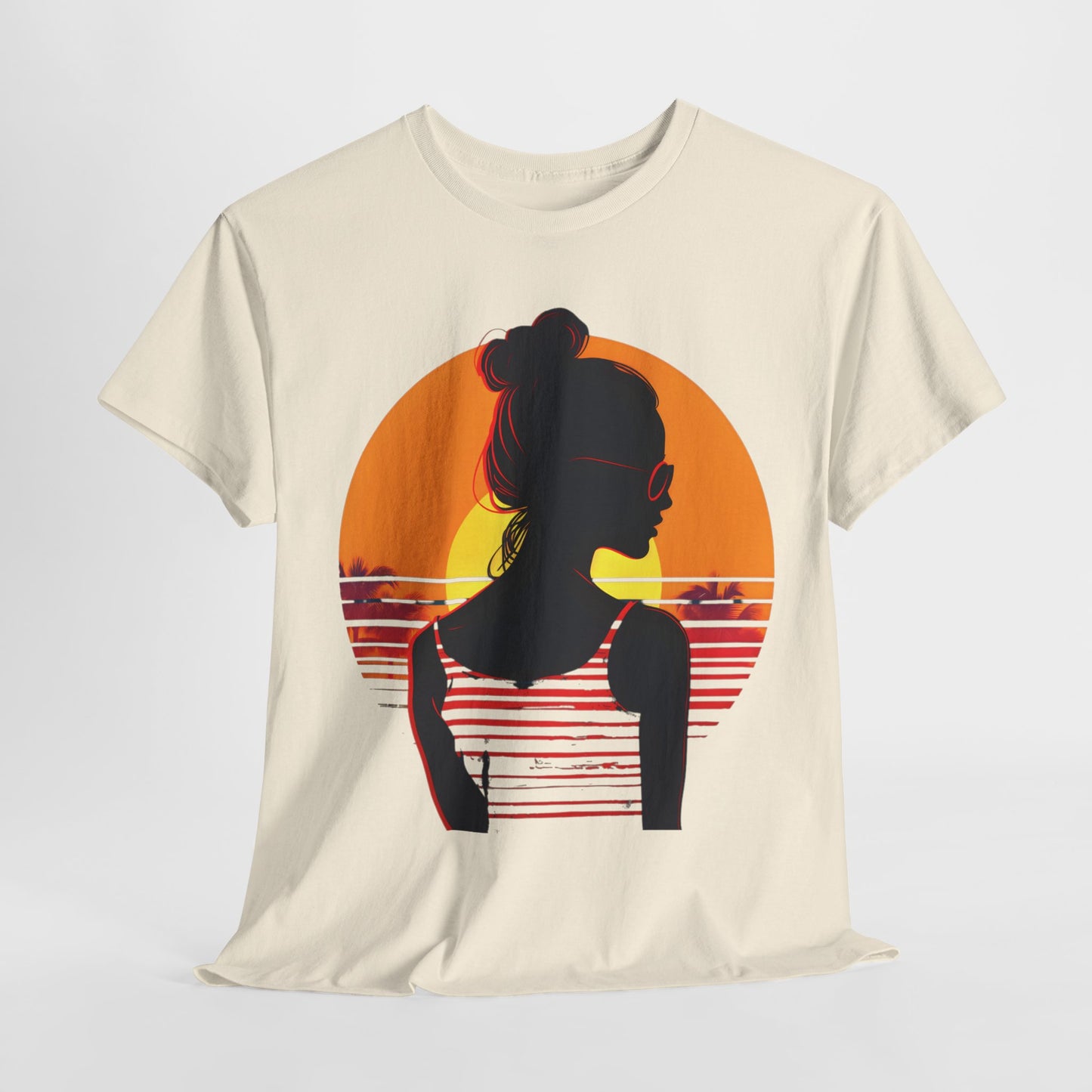 Sunset Beach Silhouette T-shirt design