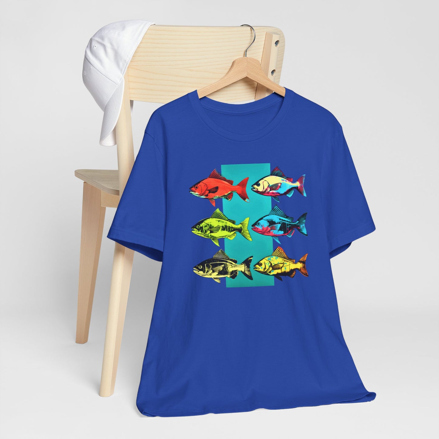 Six Andrew Warhol Style Fishes T-shirt design