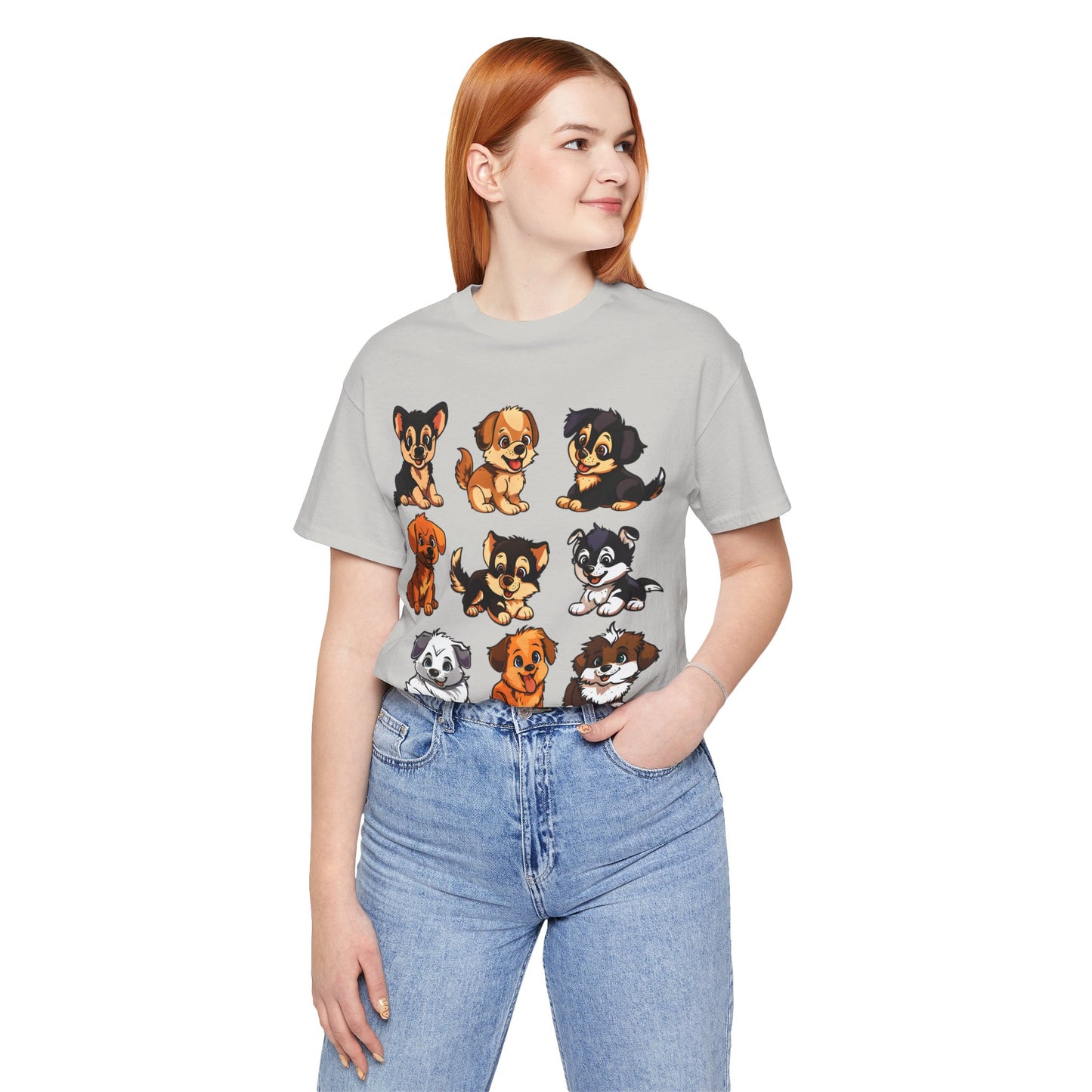 Nine Happy Puppies T-shirt design