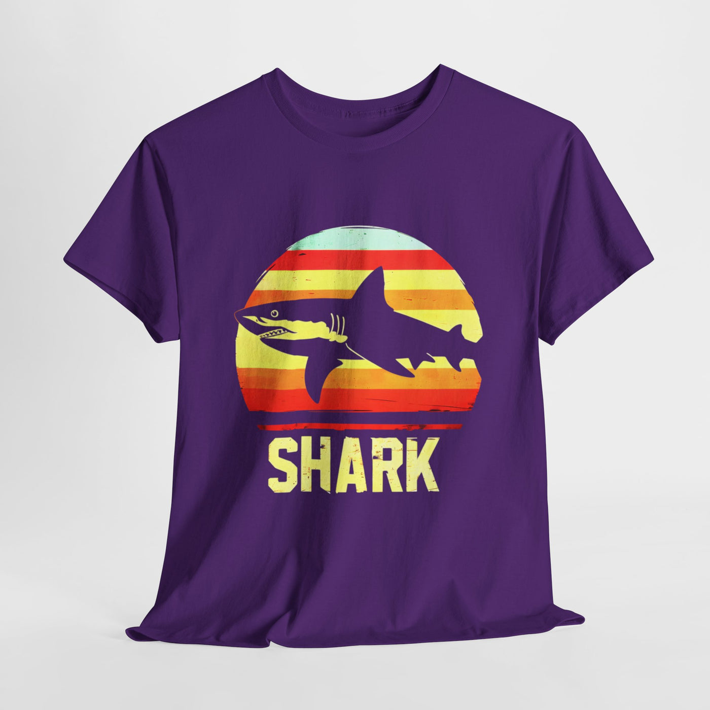 'Shark's Sunset' Graphic T-shirt - Bold Ocean Predator-Inspired Tee