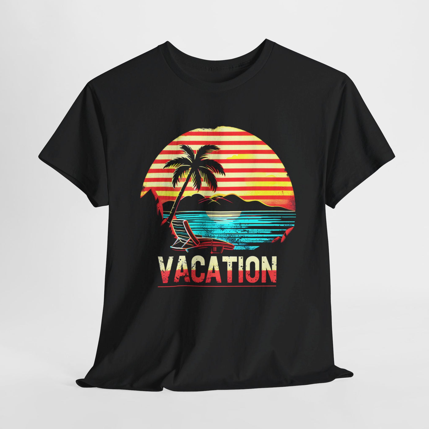 Tropical Palm Vacation T-Shirt - Relaxed Fit, Beach Vibes Graphic Tee