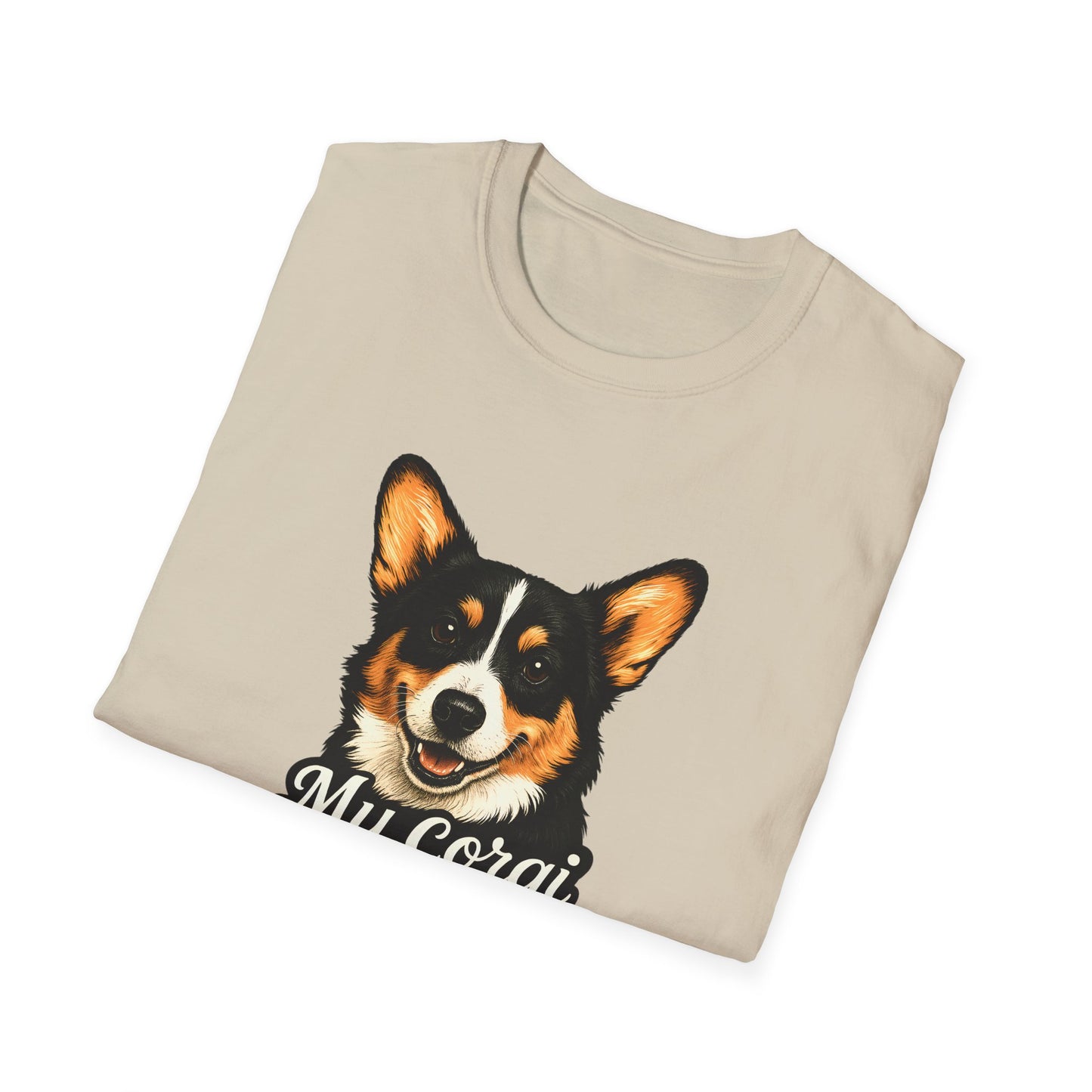 Corgi Lover T-Shirt - My Corgi Thinks I'm Great, Cute Dog Tee, Pet Owner Gift, Animal Lover Apparel, Funny Dog Shirt