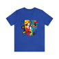 Graphical art and suprematism collection: Man's face in color