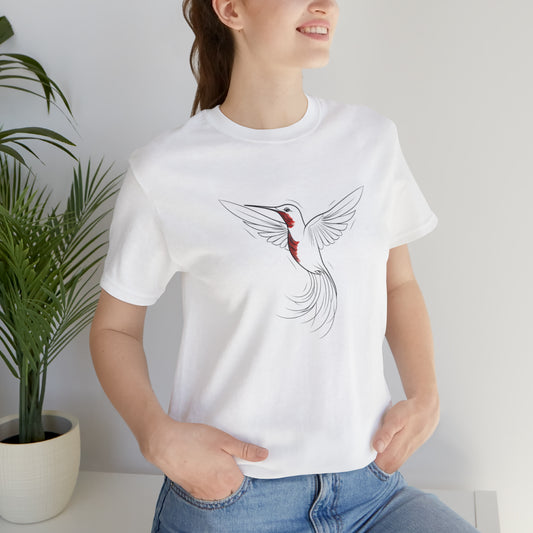 Power of birds collection: Hummingbird line art