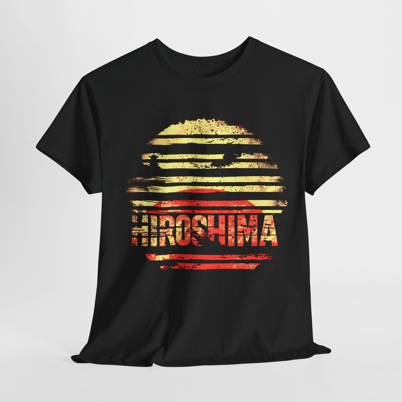 "Heavy Hiroshima Sunset T-Shirt - Bold Urban Sunset Graphic Tee, Japanese Art-Inspired Apparel"