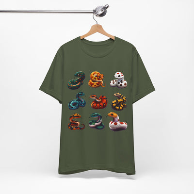 Nine Colorful Snakes T-shirt design