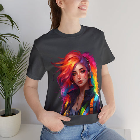 Rainbow Style Hair Avatar Girl T-Shirt