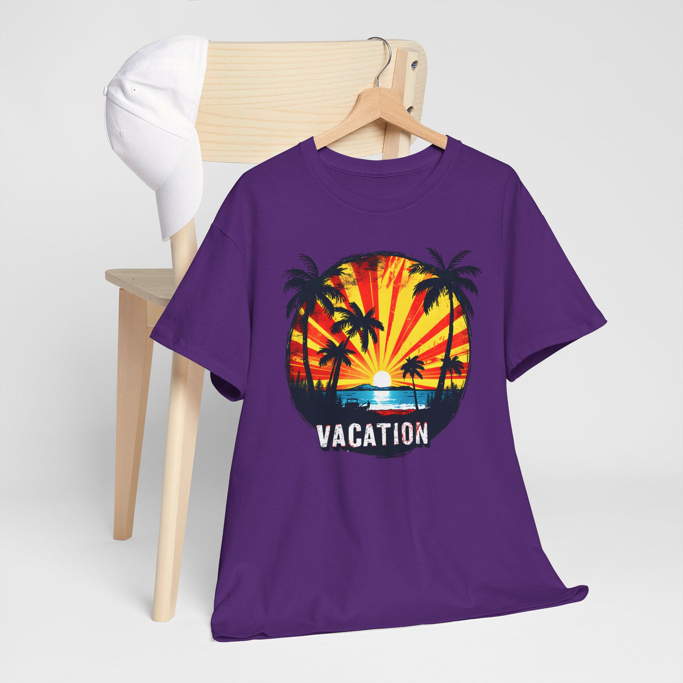 Sunset Palms Vacation T-Shirt – Retro Tropical Vibes for Your Getaway