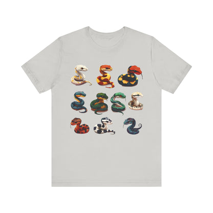 Ten Color Snakes T-shirt Desing