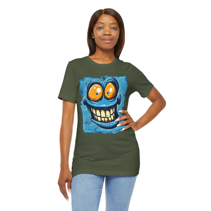 Blue Smiley Funny T-shirt design