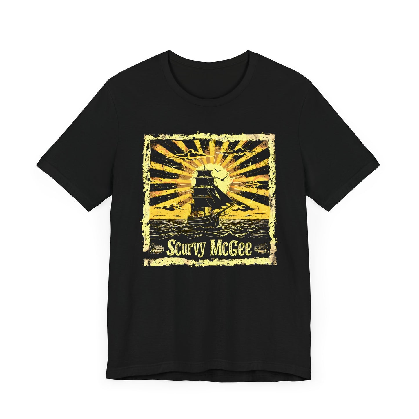 Cool Scurvy McGee Old Maritime Sailor and Pirate T-shirt. Best present for boating fanatics
