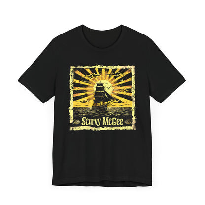 Cool Scurvy McGee Old Maritime Sailor and Pirate T-shirt. Best present for boating fanatics
