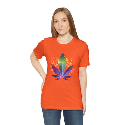 Cannabis art collection: Rainbow cannabis leaf