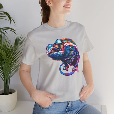 Purple chameleon t-shirt design