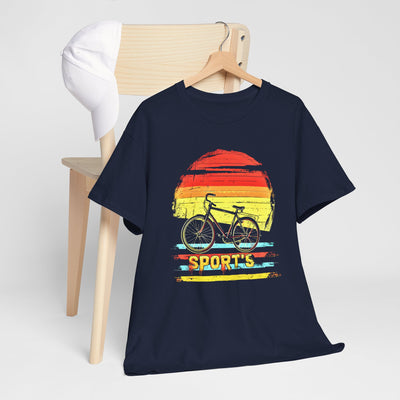 Classic Street Bicycle Sunset Graphic Tee | Retro Cyclist Vibes