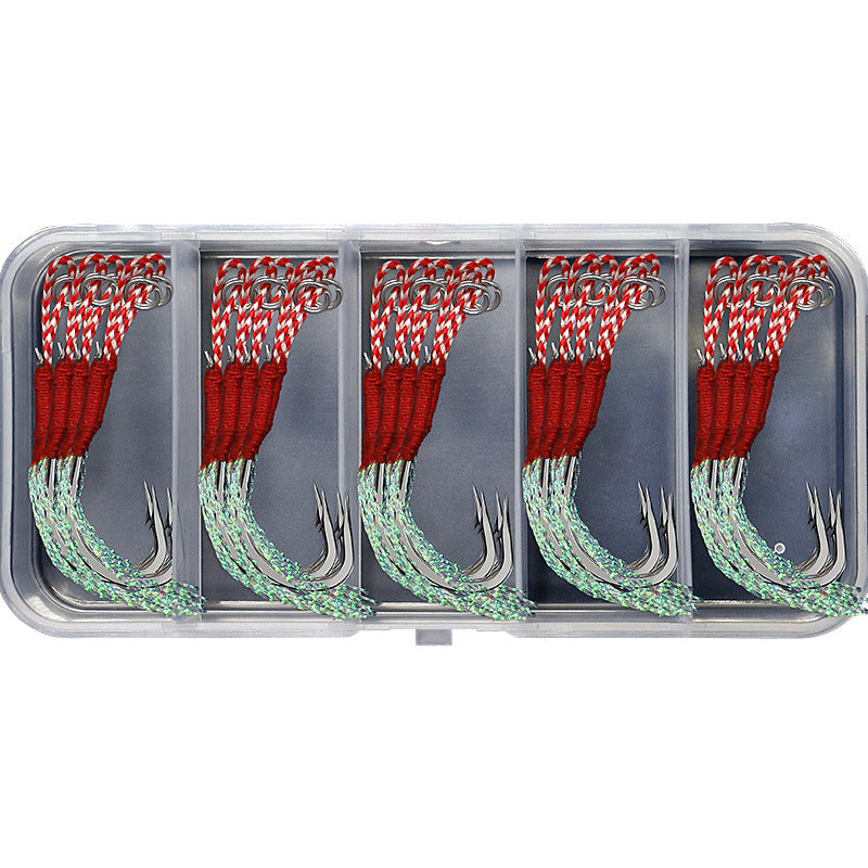 Sabiki Apollo Hook Set Tied Hair Anti-corrosion Sea Boat Rocky Fishing Hooks 25 Pieces