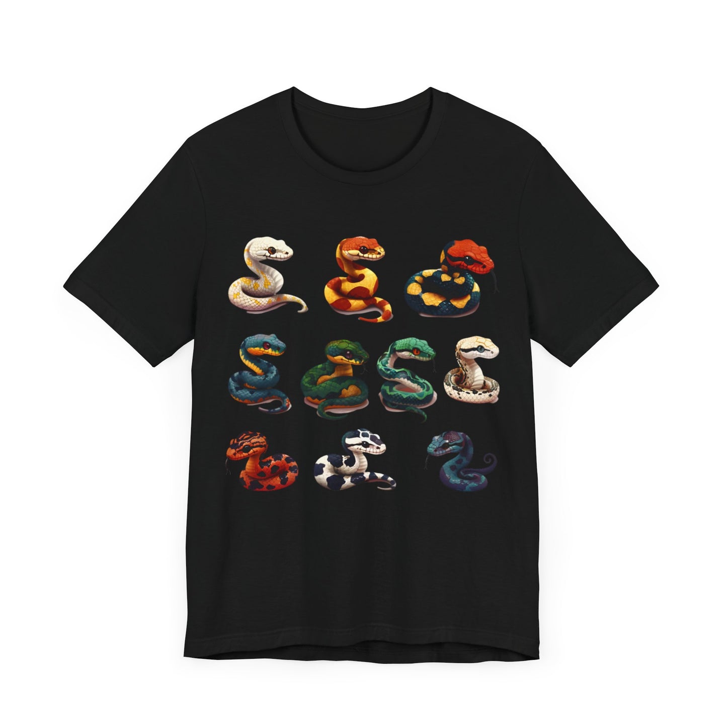 Ten Color Snakes T-shirt Desing