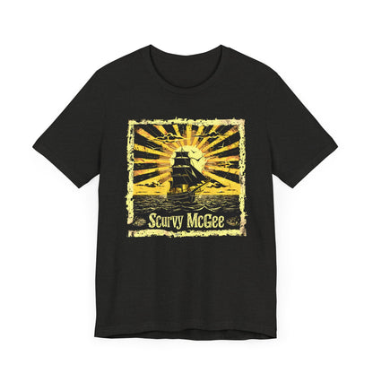 Cool Scurvy McGee Old Maritime Sailor and Pirate T-shirt. Best present for boating fanatics
