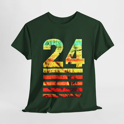 Number 24 Sunset T-Shirt | Iconic Sportswear for Fans and Athletes