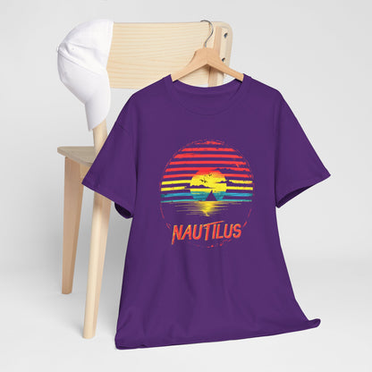 'Nautilus Sailing Sunset' Graphic T-shirt - Nautical-Inspired Premium Tee