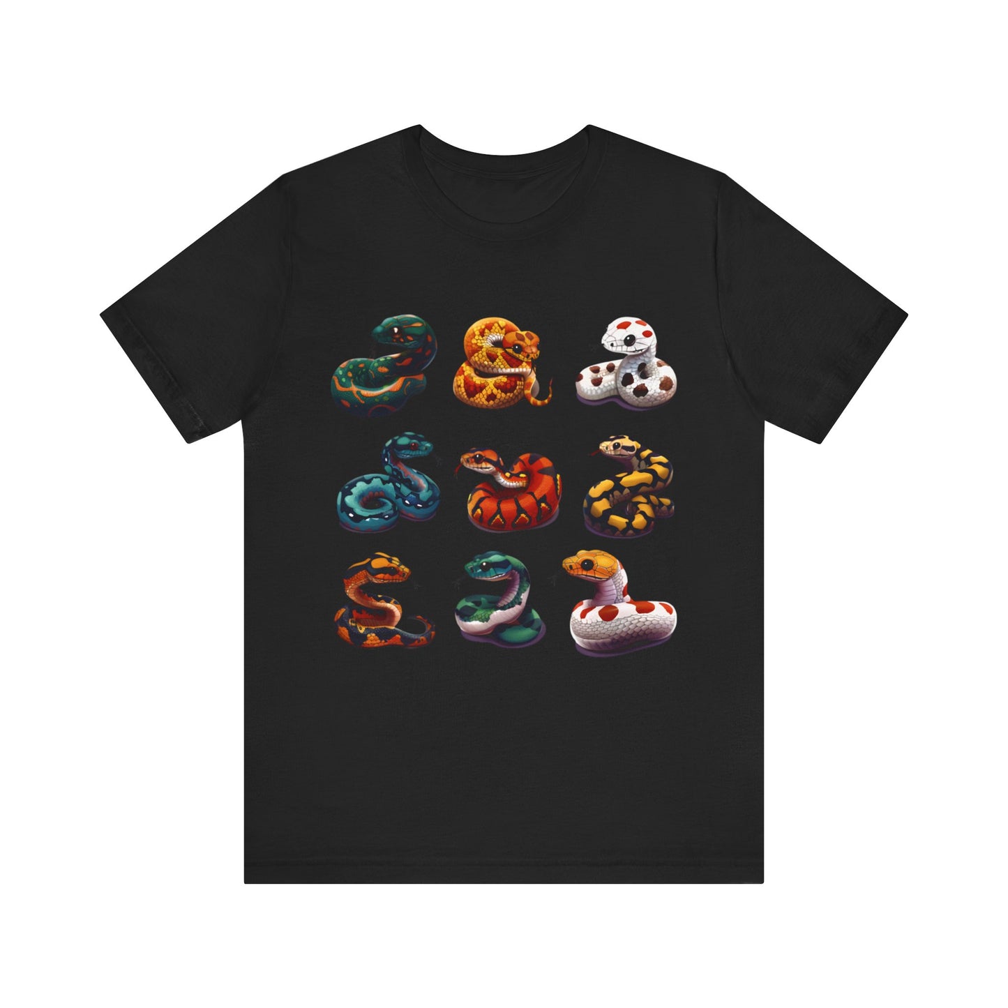 Nine Colorful Snakes T-shirt design