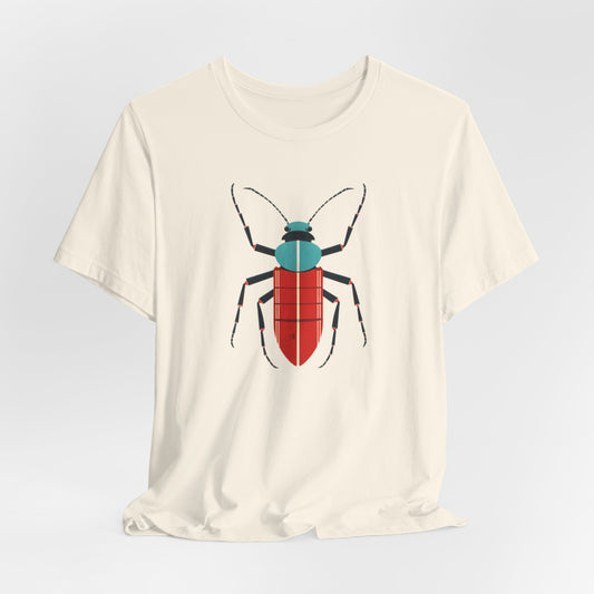 "Amazing Insects T-Shirt - Red Beetle Graphic Tee for Nature Lovers"