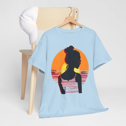 Sunset Beach Silhouette T-shirt design