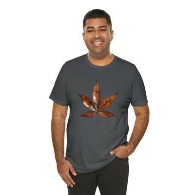 Cannabis art collection: Rusted metal cannabis leaf