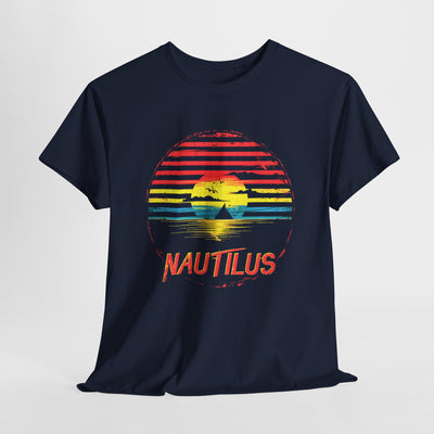 'Nautilus Sailing Sunset' Graphic T-shirt - Nautical-Inspired Premium Tee