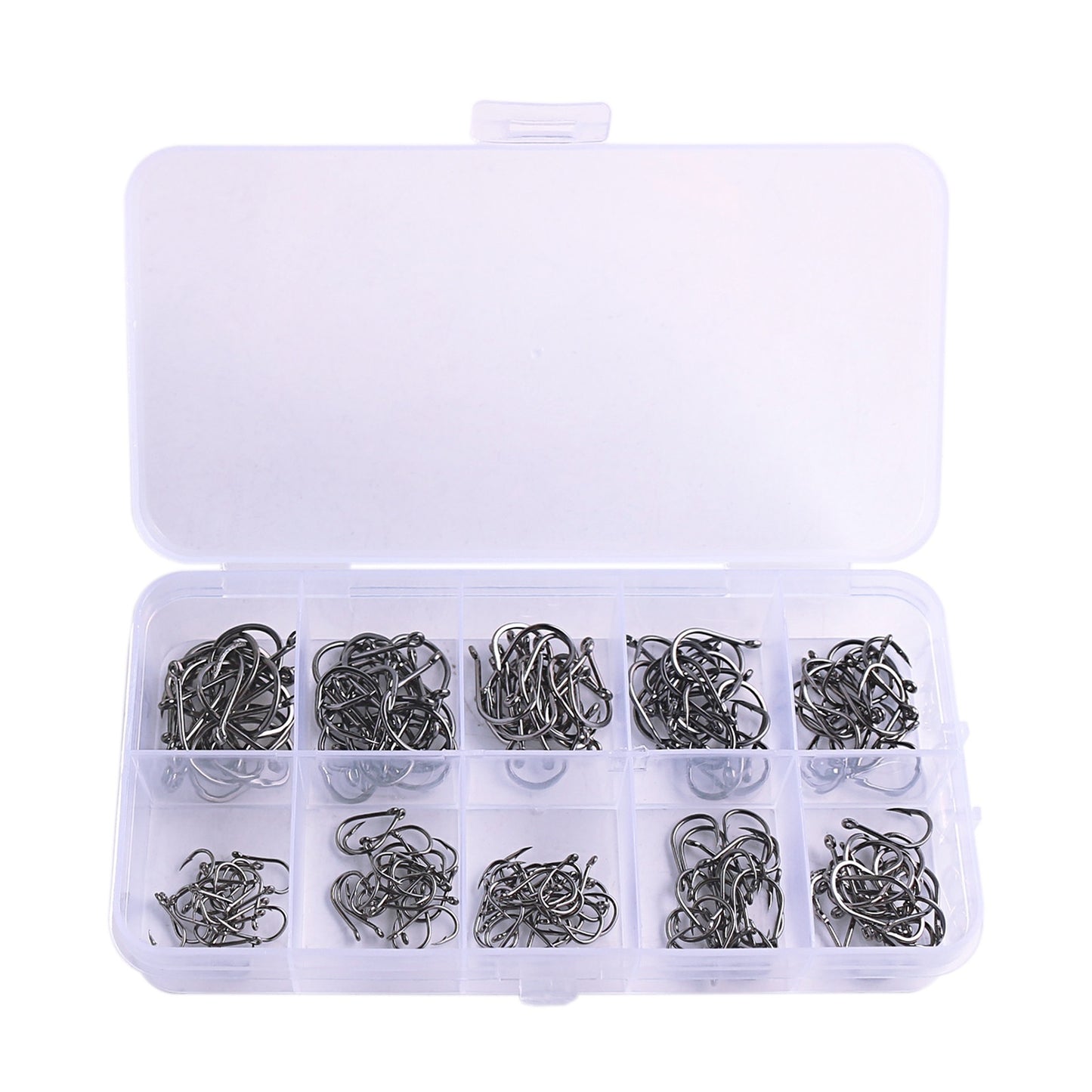 Fishing Tackle Set With Barbed Hooks