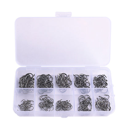 Fishing Tackle Set With Barbed Hooks