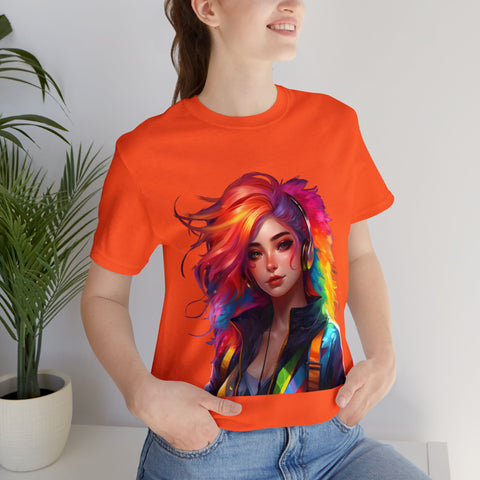 Rainbow Style Hair Avatar Girl T-Shirt