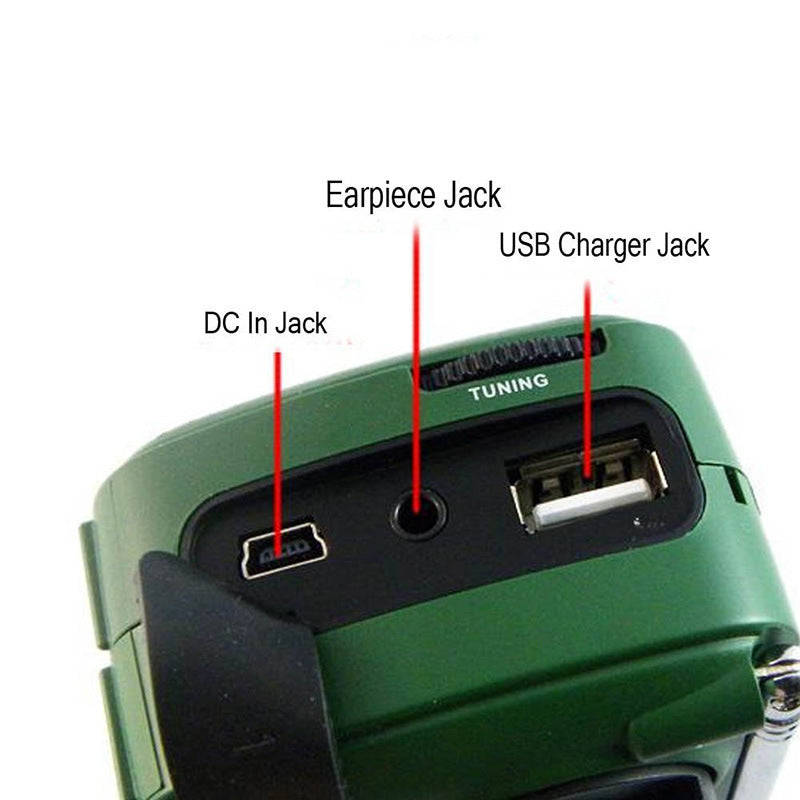 Hand-cranked Solar Rechargeable Radio Portable Emergency