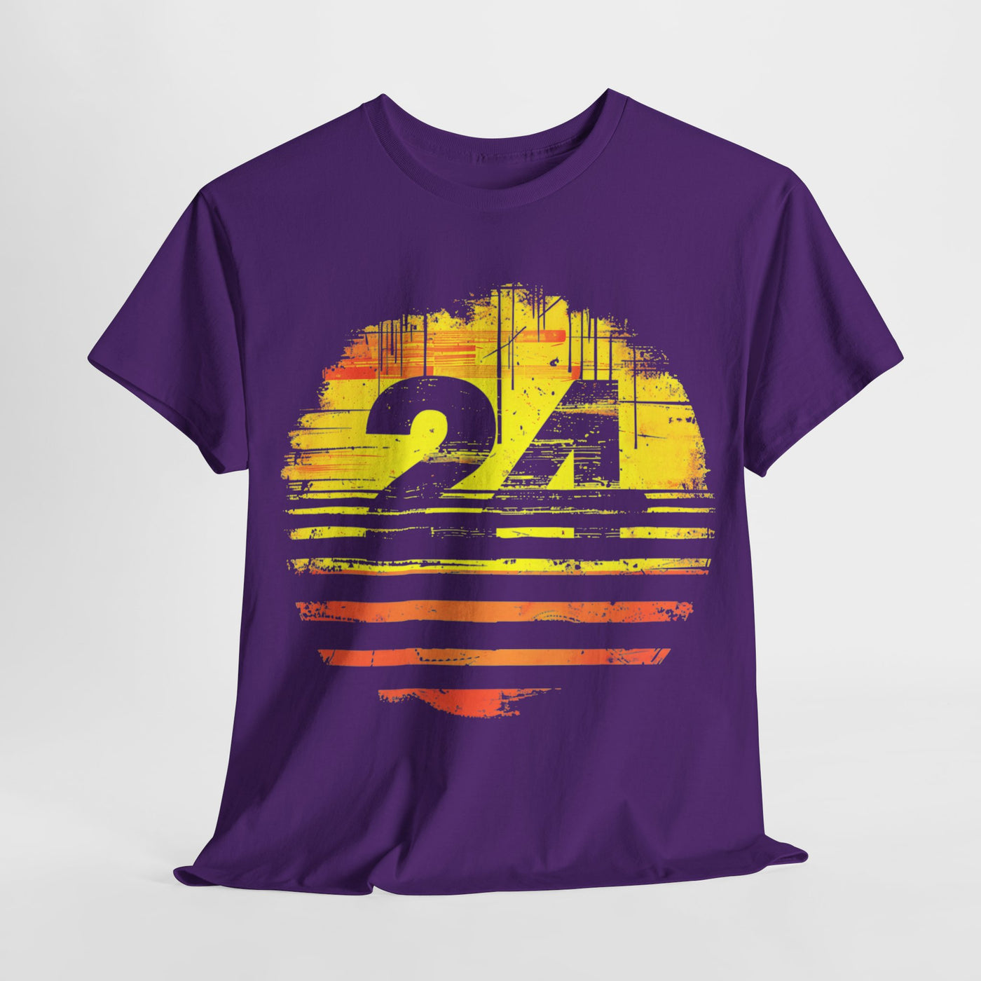 Number Twenty Four Sunset T-Shirt | Premium Sportswear Tribute for Fans and Athletes