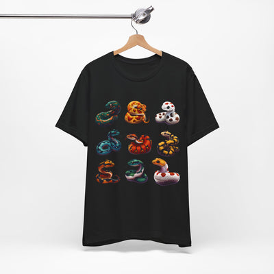 Nine Colorful Snakes T-shirt design