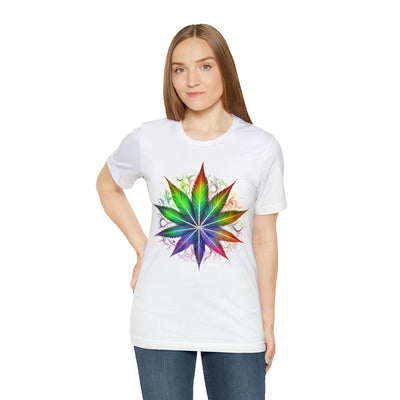 Cannabis art collection: Colorful cannabis leaf