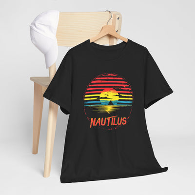 'Nautilus Sailing Sunset' Graphic T-shirt - Nautical-Inspired Premium Tee