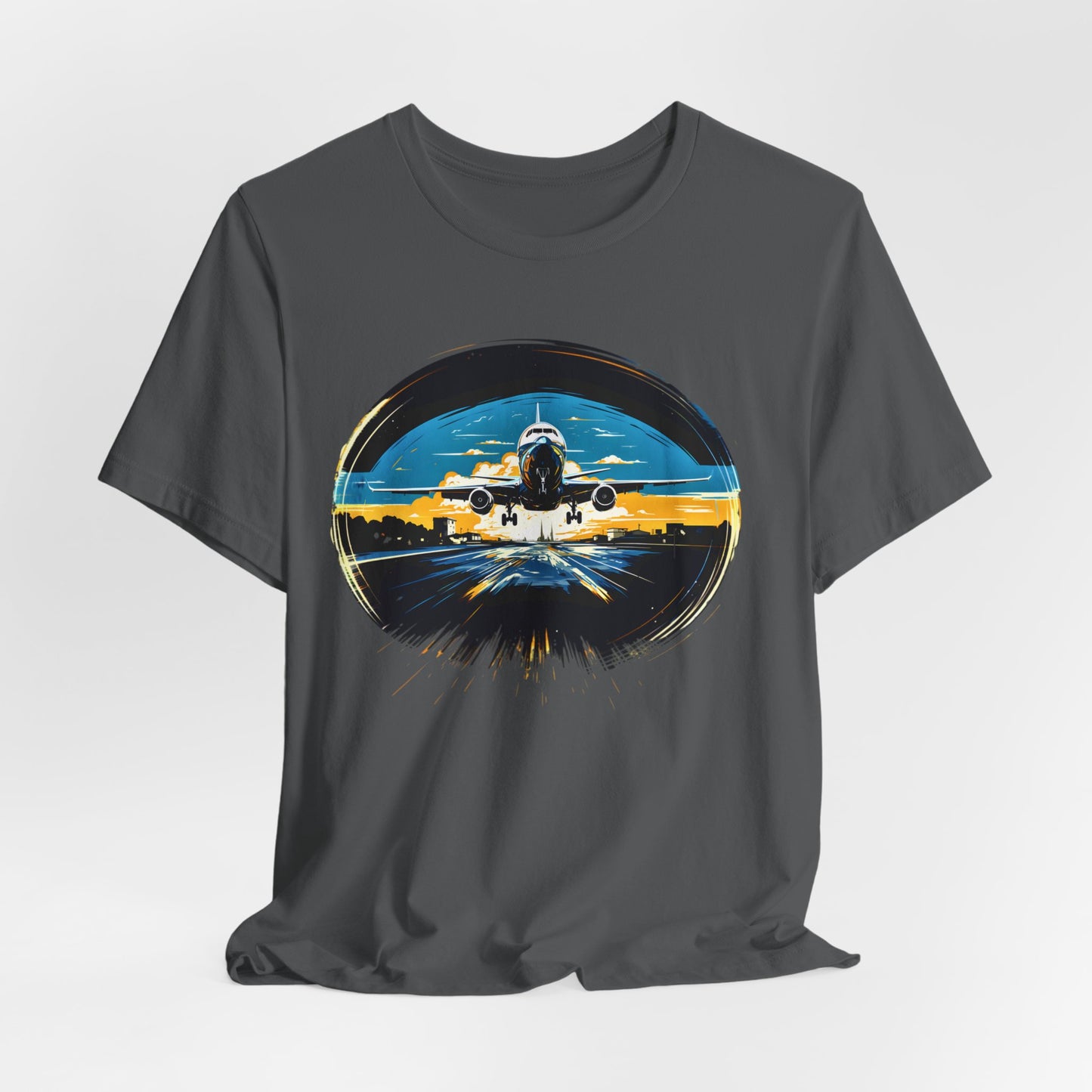 "Jet Liner from Ukraine Takeoff" Aviation Graphic T-shirt