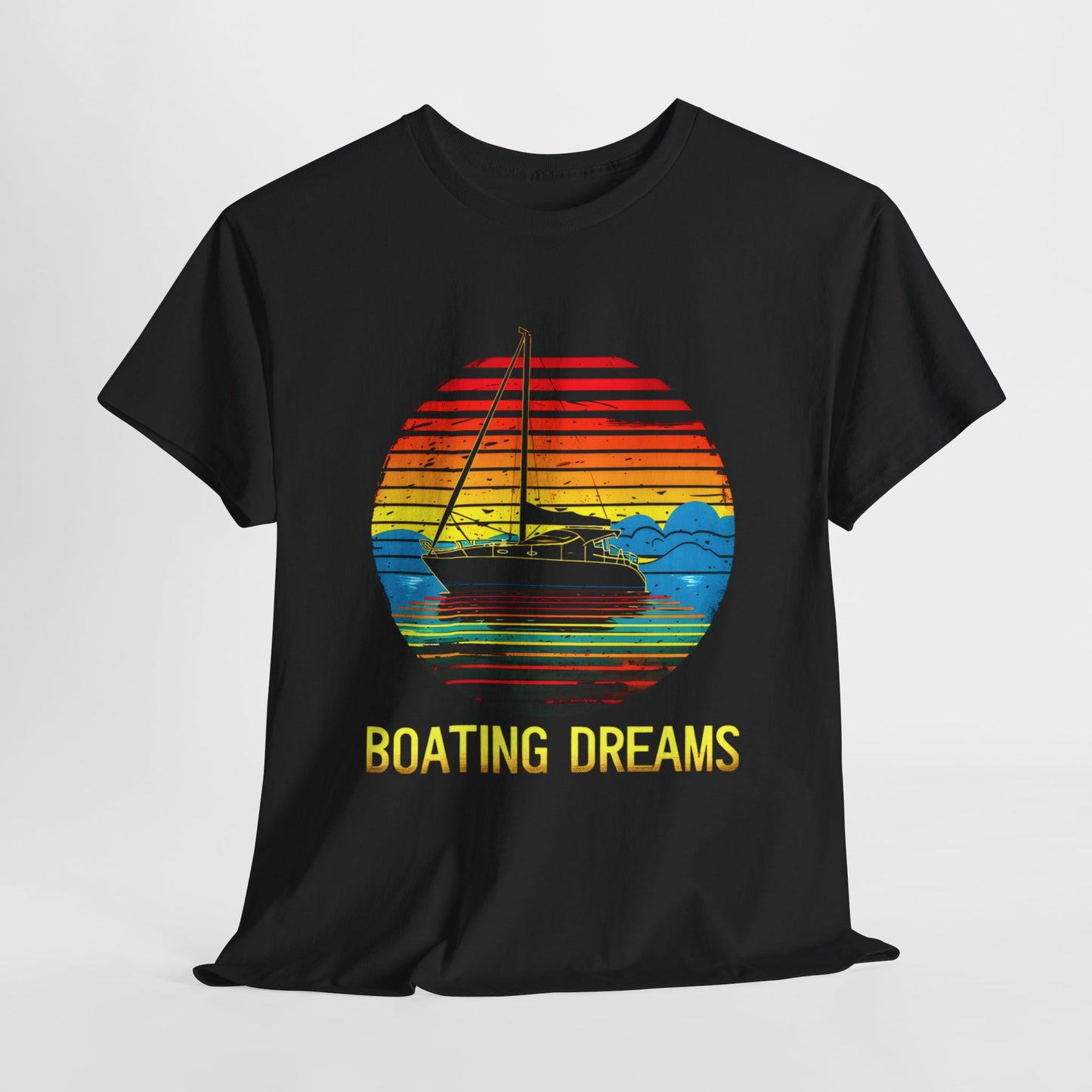 "Boating Dreams Nautical T-Shirt - Serene Marine Escape Design"