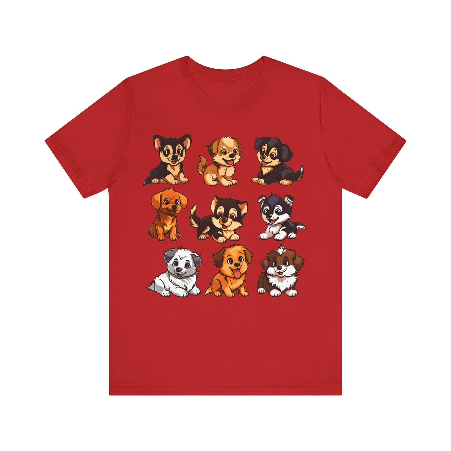 Nine Happy Puppies T-shirt design